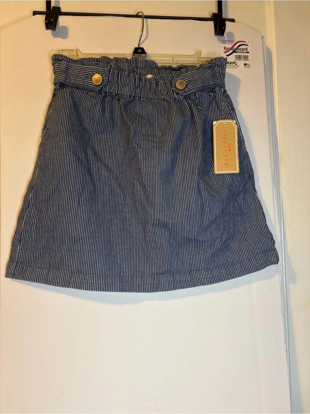 Copper Key Blue Pinstripe Skirt